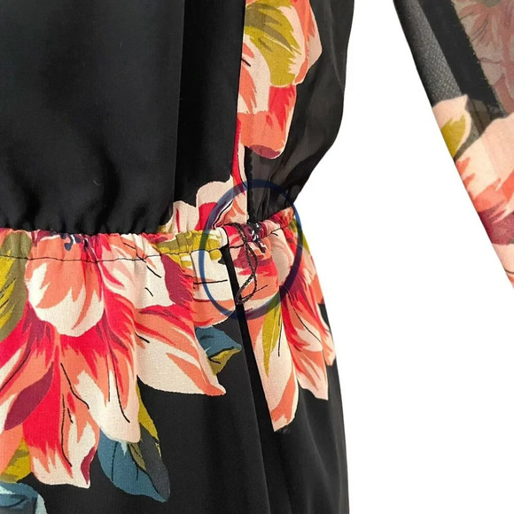 ASOS Floral Open Back Wide-Leg Jumpsuit Multicolor Lightweight Boho - Picture 7 of 13